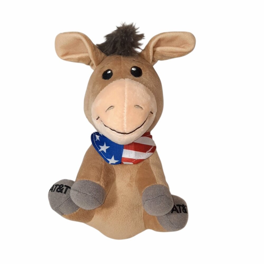 AT&T Milwaukee DNC 2020 Democratic National Convention Flag Donkey Plush Toy 9"